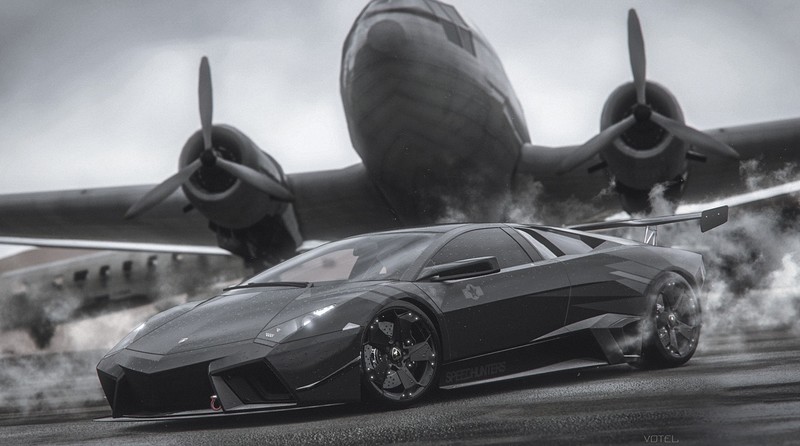 black cars, car, airplane, forza horizon 3