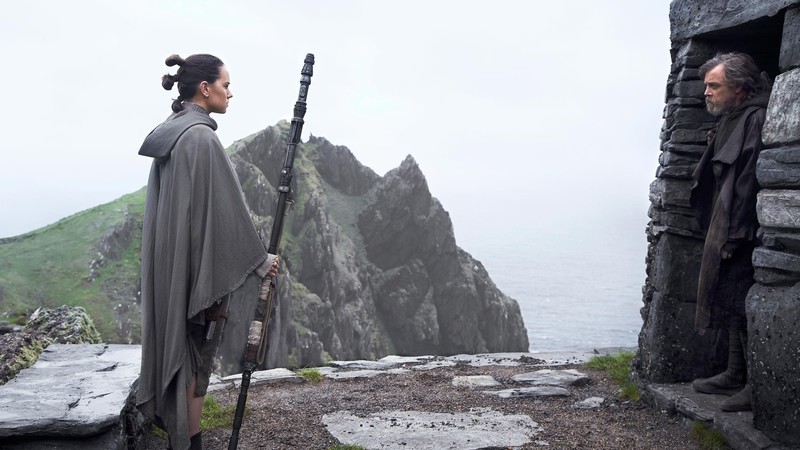 Star Wars: The Last Jedi, Star Wars, Rey (from Star Wars), Rey, movies, Daisy Ridley, Mark Hamill, Luke Skywalker