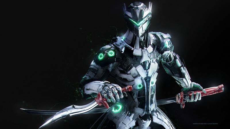 Overwatch, video games, digital art, Genji (Overwatch), green