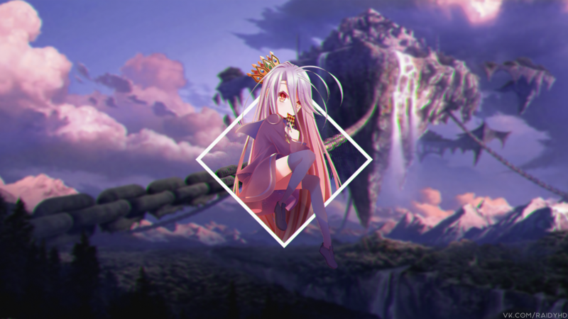 anime, anime girls, picture-in-picture, No Game No Life