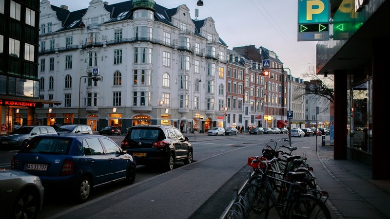 photography, cityscape, car, bicycle, building, road