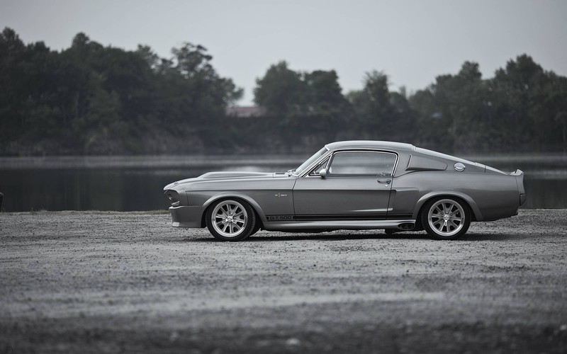 mustang gt500, Ford, monochrome, Ford Shelby GT500, car, Eleanor (car), gray