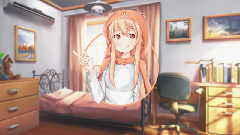 anime, anime girls, picture-in-picture, Himouto! Umaru-chan, Doma Umaru, Umaru-chan