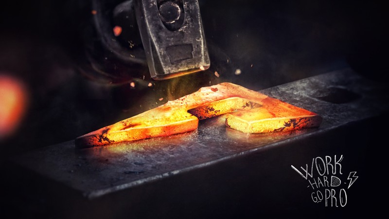 hammer, metal, fire