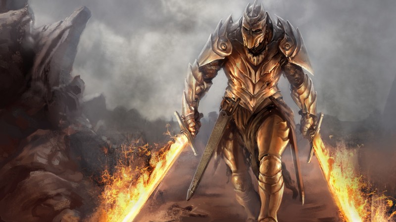 digital art, warrior, fantasy art, sword