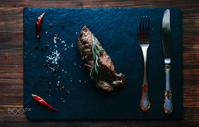 Valery Bond, steak, food