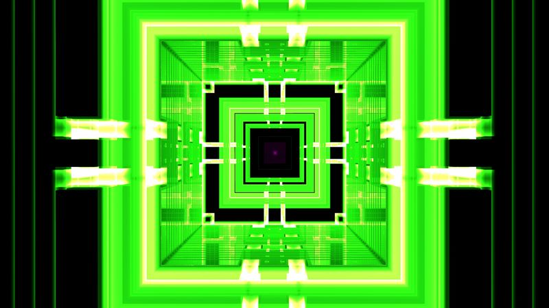 fractal, pattern, geometric, squares, lines, green, 4k