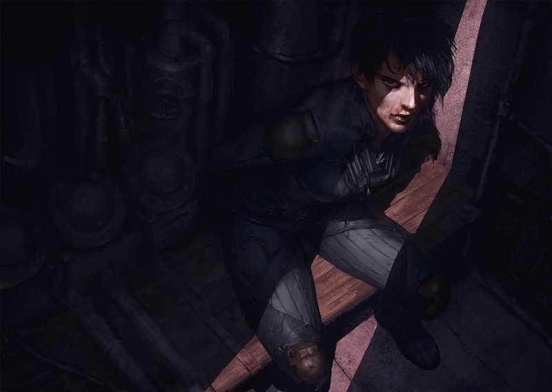 warrior, armor, fantasy art, high angle