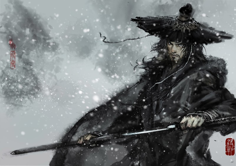 fantasy art, warrior, sword