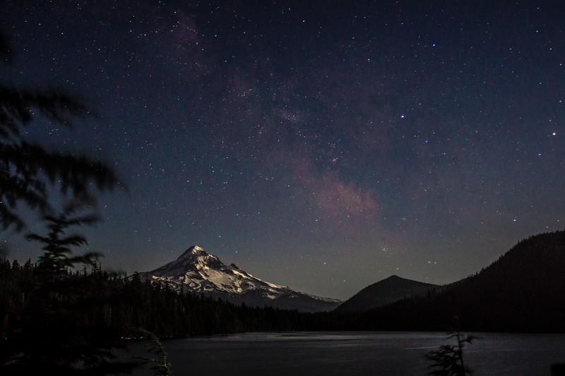 mountains, night, starry night, landscape