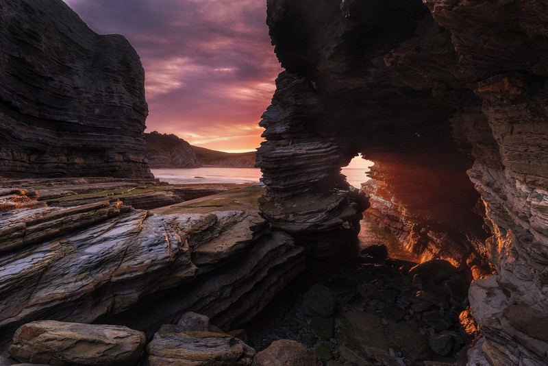 dark, rock, nature, landscape