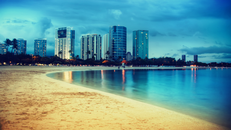 Miami, Miami Beach, lights, reflection
