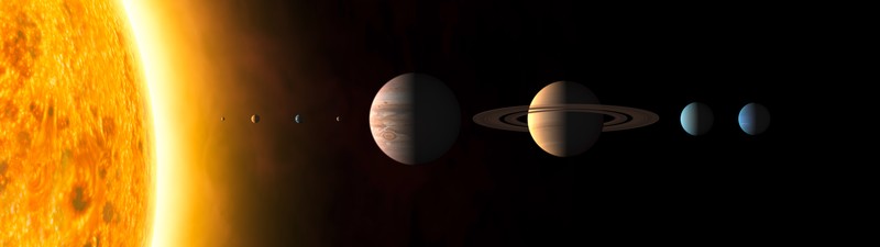 multiple display, planet, space, Solar System, Sun