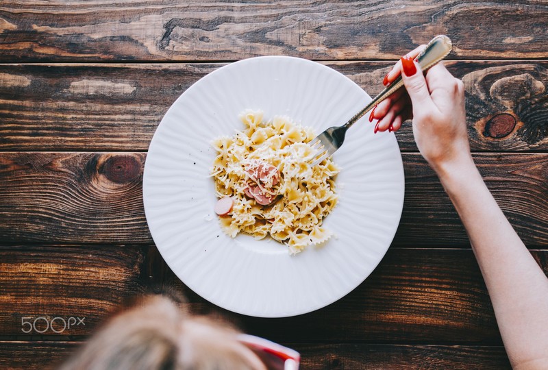 500px, Valery Bond, noodles, eating, hands, women, fork, food