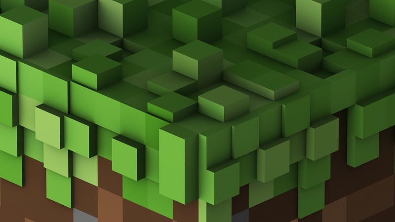 Minecraft, video games, closeup, green, brown