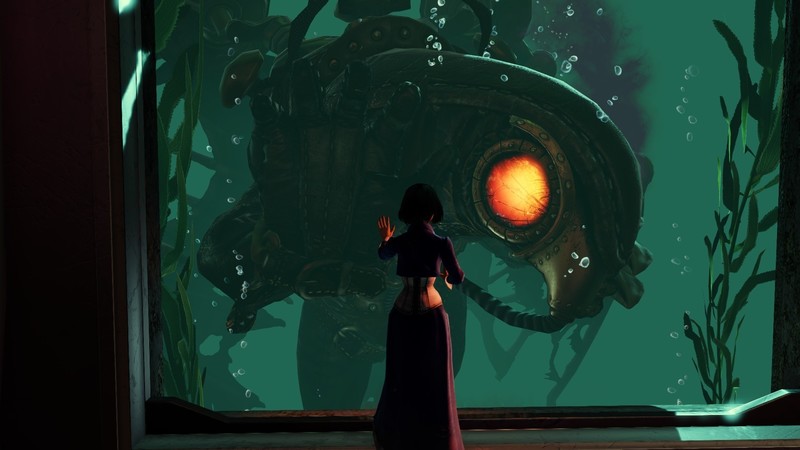 digital art, video games, BioShock, BioShock Infinite, birds, underwater, aquarium