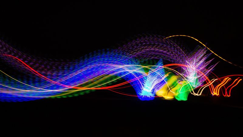 lines, light, long exposure, colorful, movement, 4k