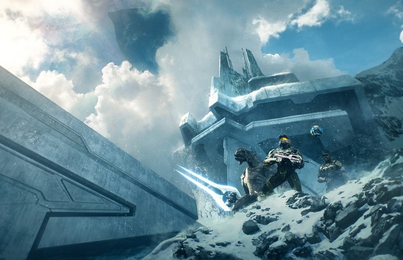 Halo 3, Master Chief, Halo: Master Chief Collection, video games, digital art, snow, Halo