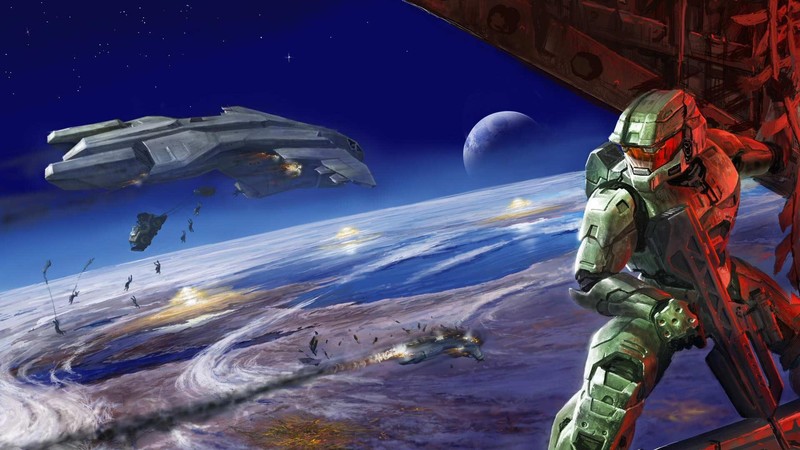 Halo, Halo 2, Halo: Master Chief Collection, video games, space, spaceship, planet