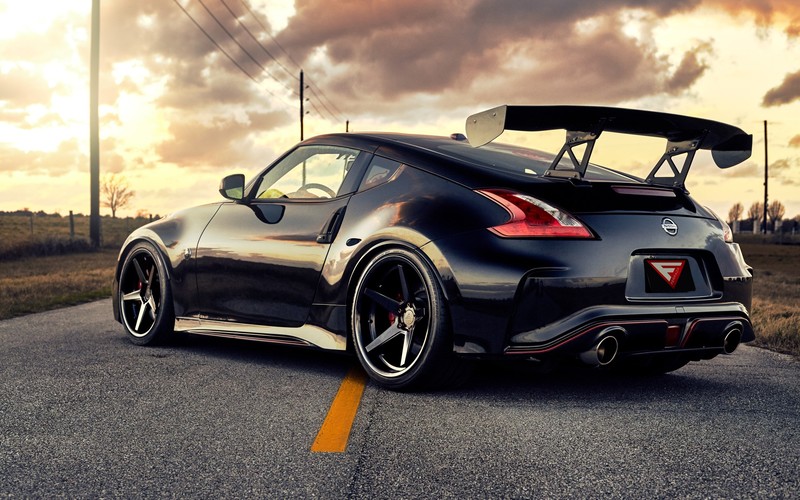 Nissan 370Z, car, vehicle, black cars, Nissan Fairlady Z, Nissan, road