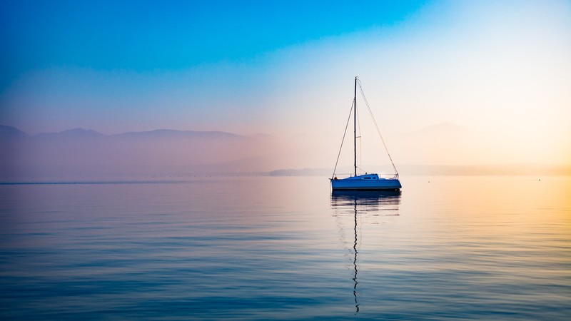 500px, Maÿ Leyvraz, lake, blue, vehicle, boat, water, sunlight