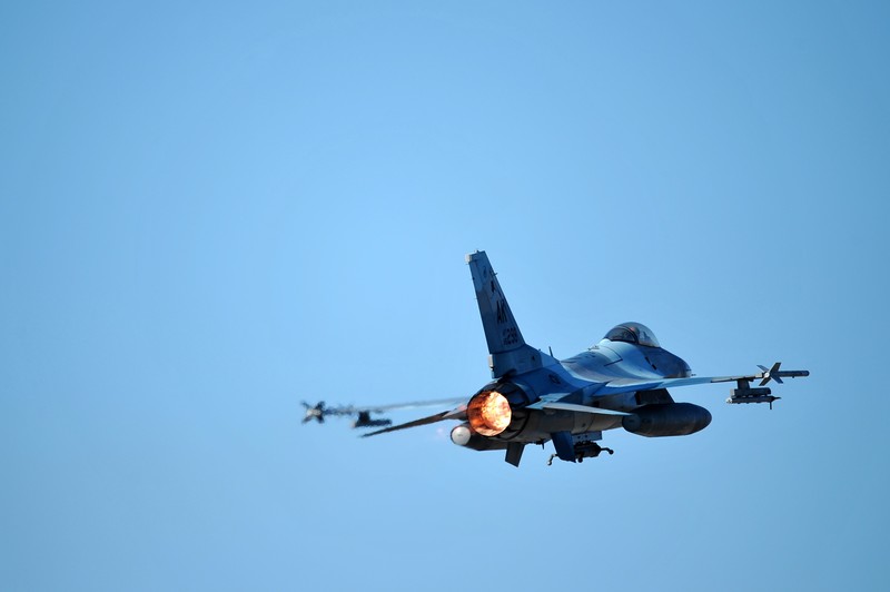 airplane, military, aircraft, US Air Force, General Dynamics F-16 Fighting Falcon