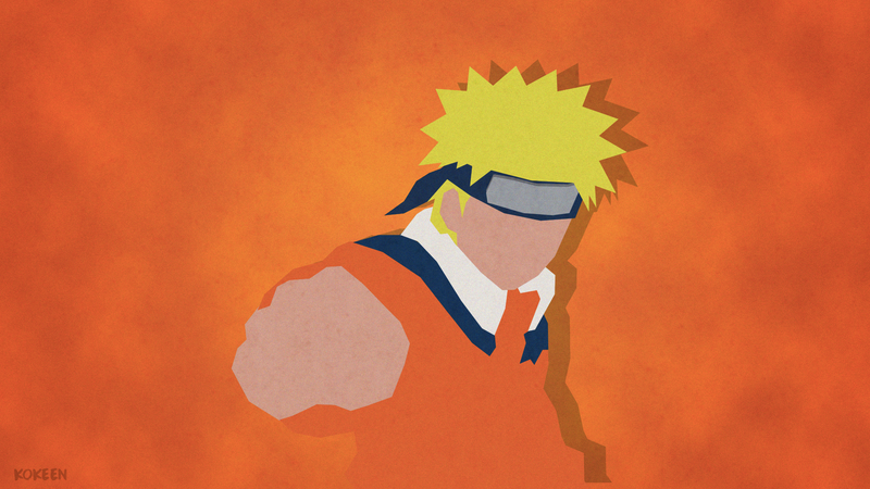 Uzumaki Naruto, Naruto Shippuuden, minimalism, anime, ninjas, headband