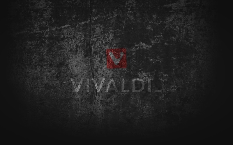Browser, Vivaldi, computer, grunge, black, grey
