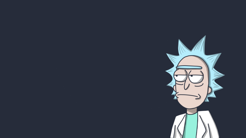 Rick and Morty, Rick Sanchez, TV, Adult Swim, cartoon, cyan, simple, gray, simple background