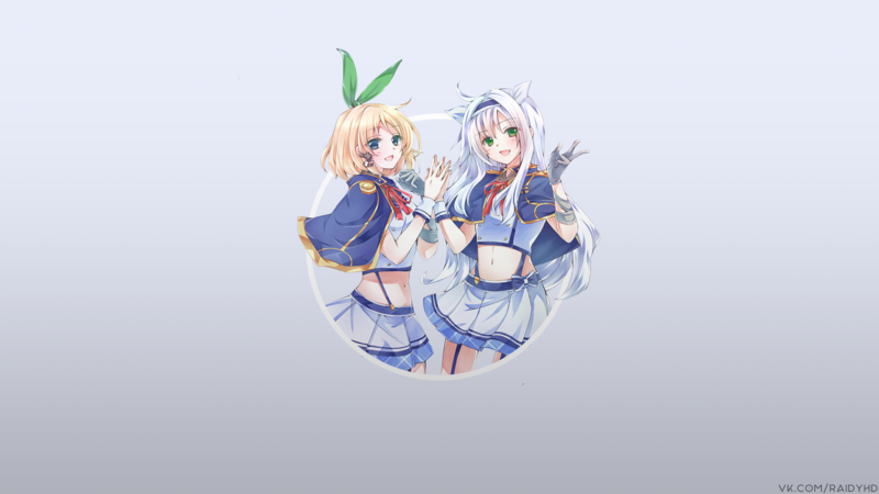 Rokudenashi Majutsu Koushi to Akashic Records, anime, anime girls, picture-in-picture, Rumia Tingel, Sistine Fibel