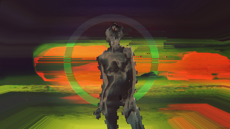 glitch art, abstract, women