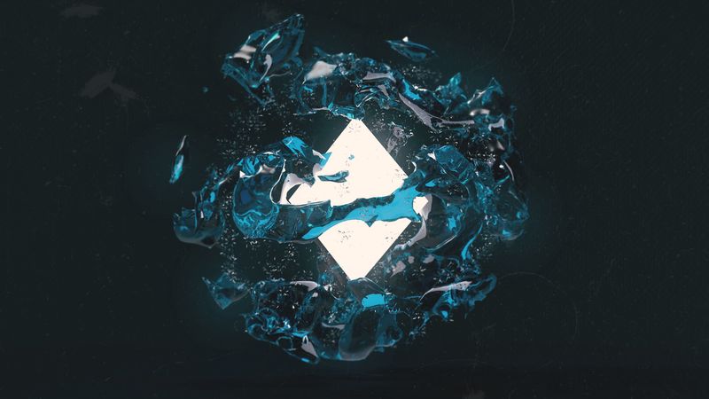 rhombus, glow, spray, liquid, splash, 4k