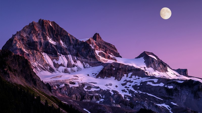 mountains, snow, landscape