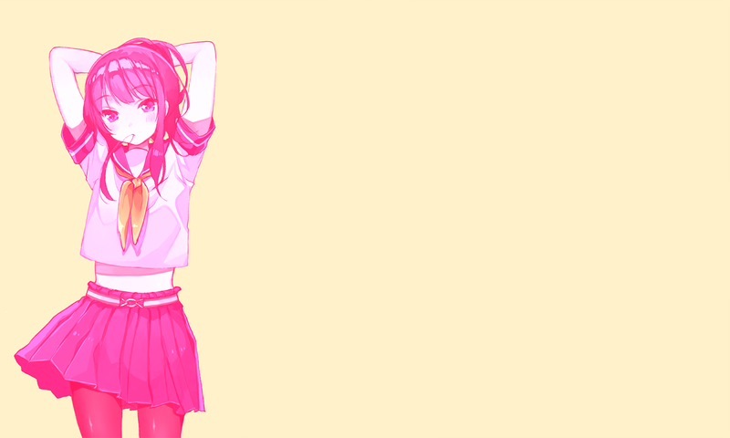 anime, anime girls, pink, school uniform