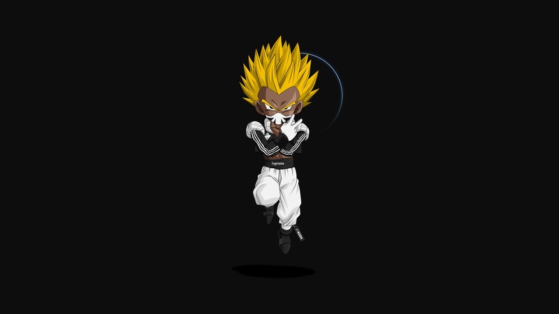 Gotenks, Dragon Ball Z, Dragon Ball, illustration, artwork, Adidas, supreme