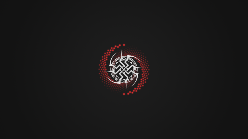 tribal, abstract, minimalism, black background, swastika