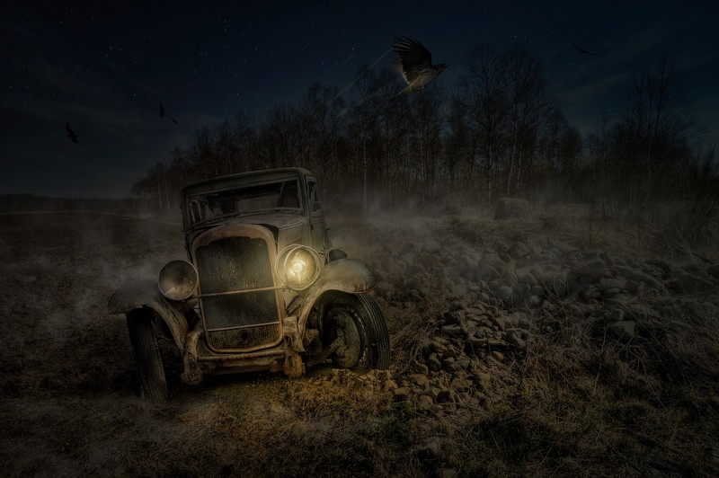 vehicle, dark, dark fantasy, Andrey Mikhaylov, 500px