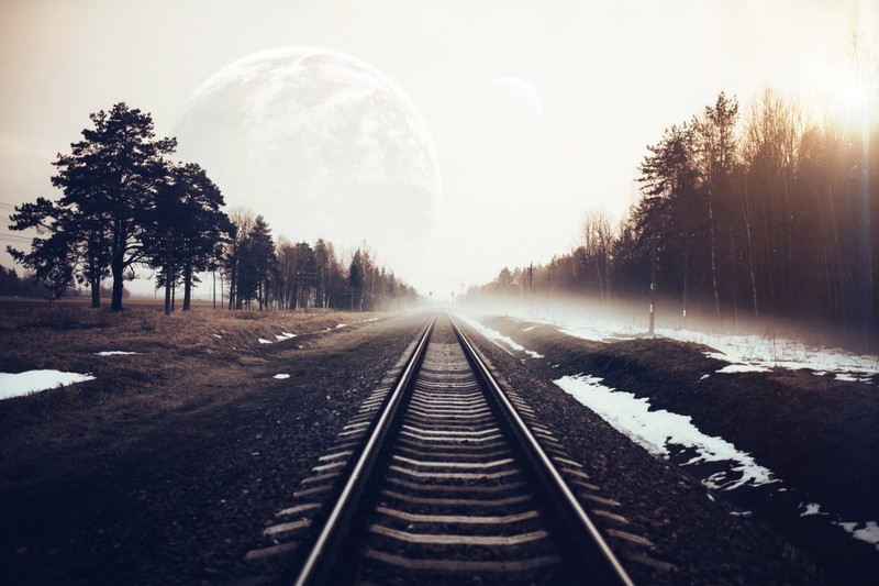 rail, nature, railway, planet, trees, Vadim Sadovski, landscape