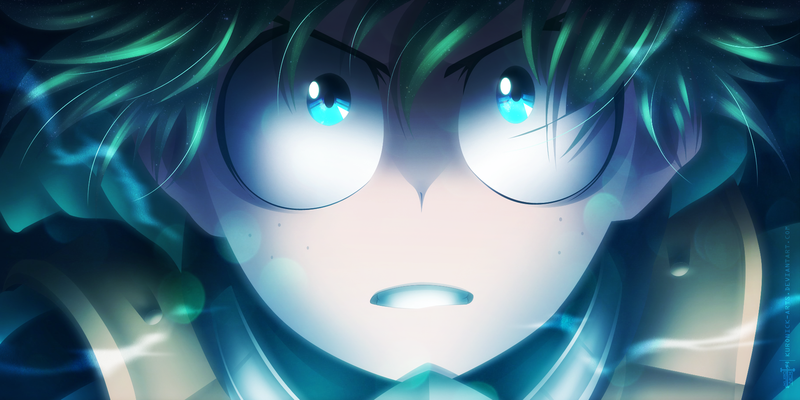 Boku no Hero Academia, Midoriya Izuku, green hair, closeup