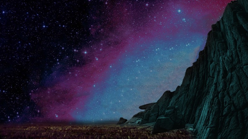 rock, nature, stars, sky, universe