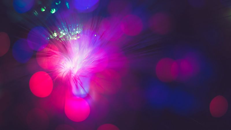 optical fiber, light, bright, glare, bokeh, blur, 4k