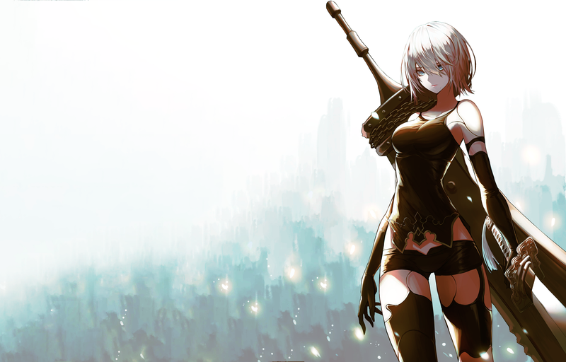 Nier: Automata, A2 (Nier: Automata), sword, katana, NieR