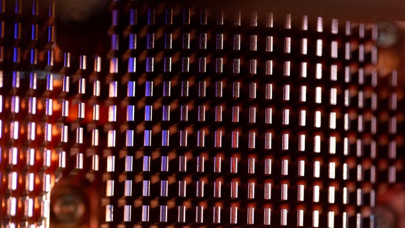 radiator, metal, structure, surface, macro, 4k