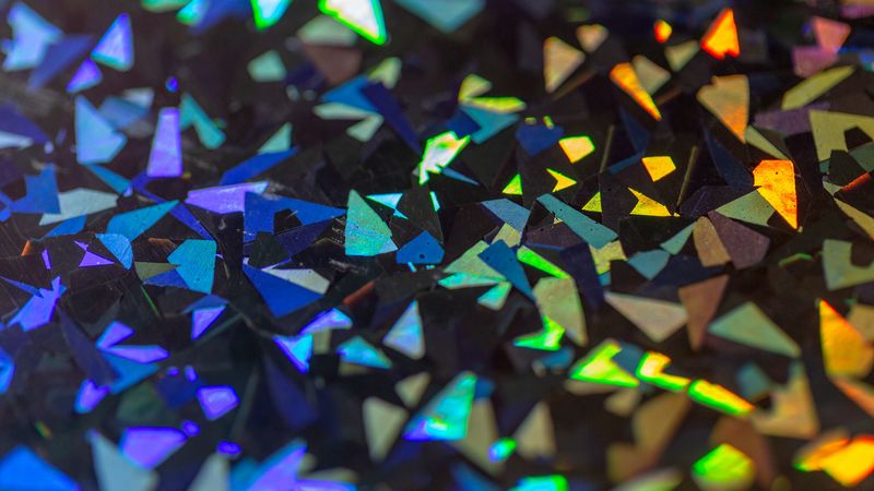 shards, gleam, colorful, sharp, edges, 4k