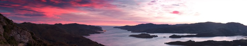 dusk, island, nature, clouds, sky