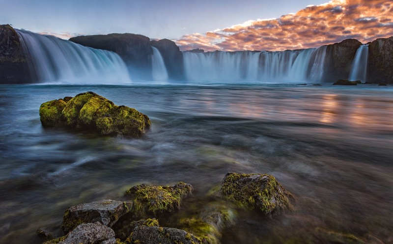 Iceland, water, nature, waterfall