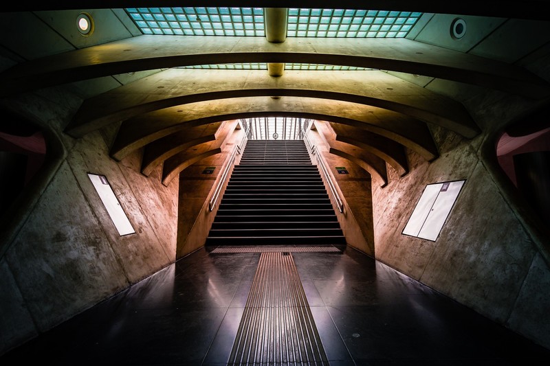 underground, building, architecture, stairs