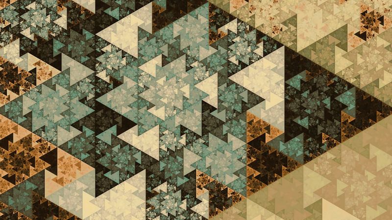 pattern, triangles, geometry, colorful, fractal, 4k