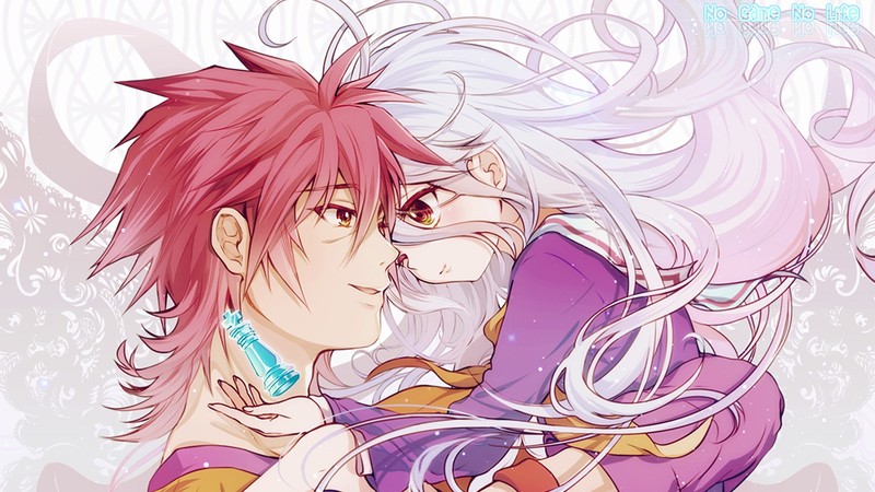 anime, anime girls, No Game No Life, Shiro (No Game No Life), white hair, long hair, yellow eyes, Sora (No Game No Life)
