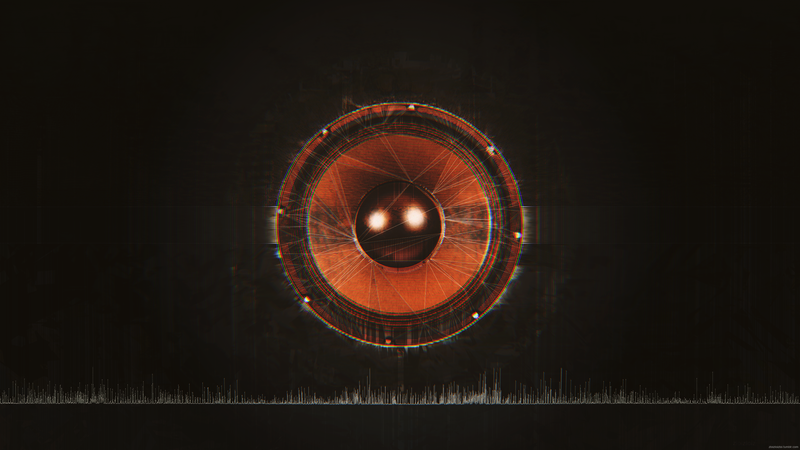 glitch art, music, black, abstract